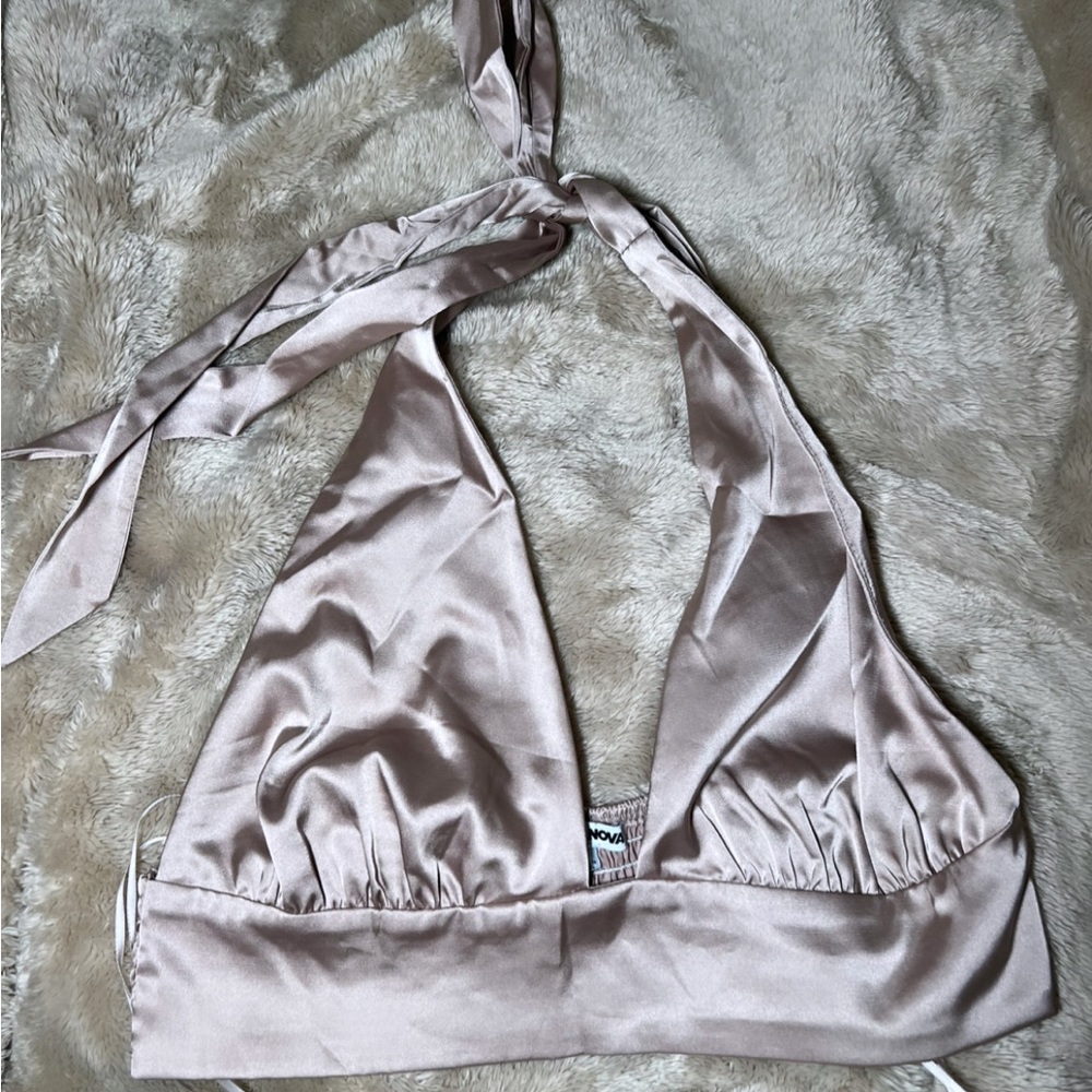 Satin halter top